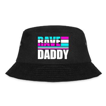 Rave Daddy EDM Techno Musik Raver Party Festival - Bucket Hat - Schwarz - Vorne - Lela (165cm)