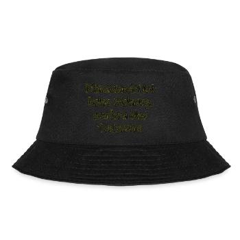 Klimawandel ist keine Meinung - Bucket Hat - Schwarz - Vorne - Lela (165cm)