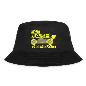 eat sleep bash repeat - Bucket Hat - Schwarz - Vorne - Lela (165cm)