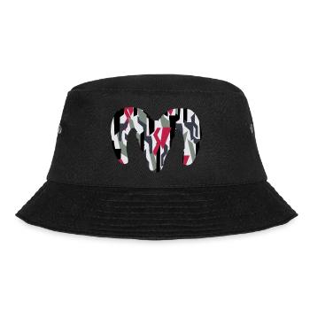 Dickhornschaf Camouflage – Wildnis pur - Bucket Hat - Schwarz - Vorne - Lela (165cm)