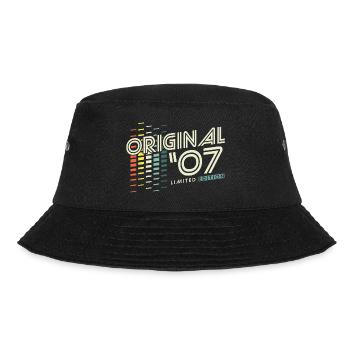 Original 2007 Vintage Vintage Retro Birthday - Bucket Hat - black - Front - Lela (165cm)
