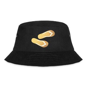 Slippers Flip Flops Gold Glamping Luxury Beach - Bucket Hat - black - Front - Lela (165cm)