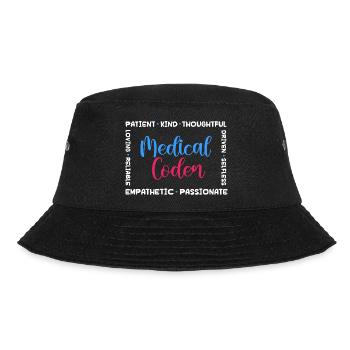 medical coder patient kind loving Design for a - Bucket Hat - black - Front - Lela (165cm)