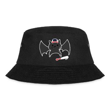 Funny & Cute Baseball Bat / Bat - Bucket Hat - black - Front - Lela (165cm)