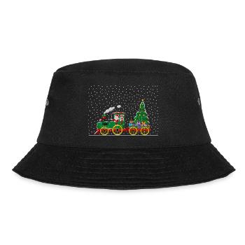 Christmas procession with Santa Claus and reindeer - Bucket Hat - black - Front - Lela (165cm)