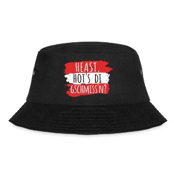 Österreich Dialekt Gschmissn - Bucket Hat - Schwarz - Vorne - Lela (165cm)