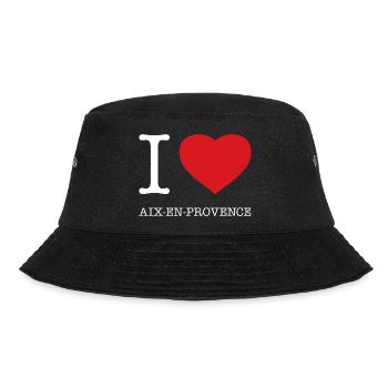 I LOVE AIX EN PROVENCE - Bucket Hat - Schwarz - Vorne - Lela (165cm)