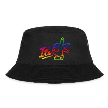 its ok quotes positive quote cute love positivity - Bucket Hat - black - Front - Lela (165cm)