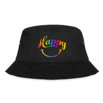 glückliche Zitate positives Zitat niedliche Liebe Positivität - Bucket Hat - Schwarz - Vorne - Lela (165cm)