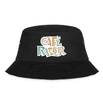 Caferacer retro Motorrad vintage Biker Symbol Logo - Bucket Hat - Schwarz - Vorne - Lela (165cm)