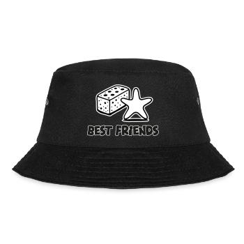 Sponge and Starfish - Best Friends Design - Bucket Hat - black - Front - Lela (165cm)