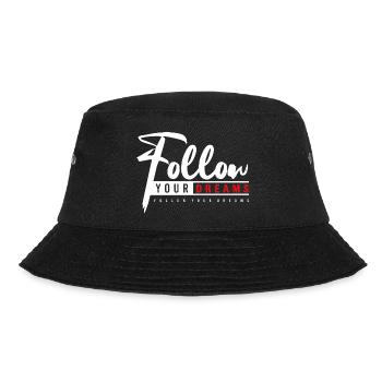 Follow your dreams - Mut machen, Motivation, Kraft - Bucket Hat - Schwarz - Vorne - Lela (165cm)