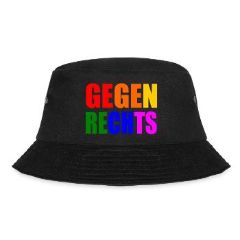 Gegen rechts - Bucket Hat - Schwarz - Vorne - Lela (165cm)