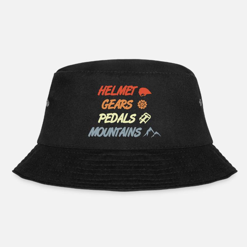 Lustiger Mountainbiking Spruch - Bucket Hat - Schwarz