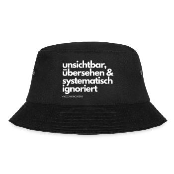 ME/CFS systematisch ignoriert white - Bucket Hat - Schwarz - Vorne - Lela (165cm)