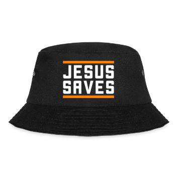 Jesus Rettet Christlich - Bucket Hat - Schwarz - Vorne - Lela (165cm)