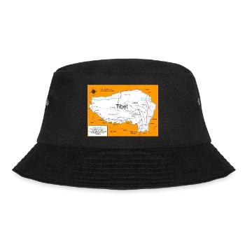 Historische Karte von Tibet 1914 - 1950 - Bucket Hat - Schwarz - Vorne - Lela (165cm)