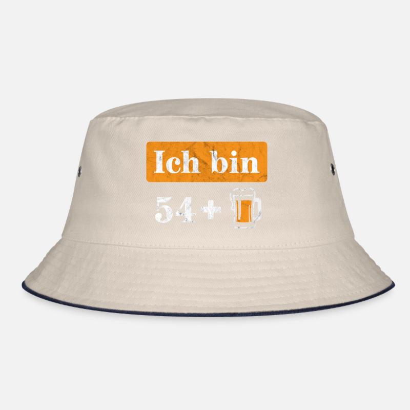 Ich bin 54 plus Bier 55. Geburtstag Bucket Hat