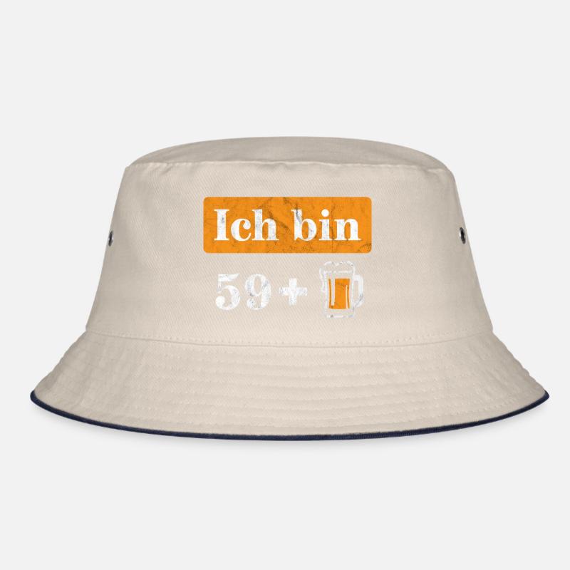 Ich bin 59 plus Bier 60. Geburtstag Bucket Hat