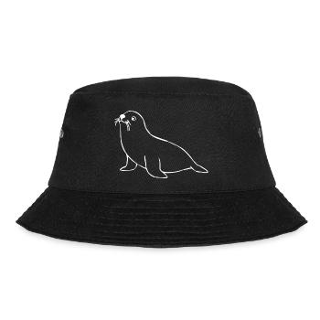 Seal Seal T-shirt Gift Northern Germany - Bucket Hat - black - Front - Lela (165cm)