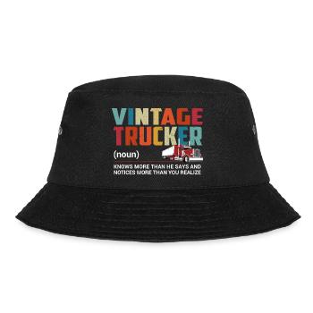 Lkw Fahrer - Bucket Hat - Schwarz - Vorne - Lela (165cm)