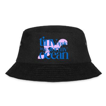 Tiny ripple in a stormy ocean (rosè background) - Bucket Hat - Schwarz - Vorne - Lela (165cm)