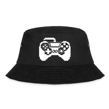 Game Controller Pixel Graphics - Bucket Hat - black - Front - Lela (165cm)