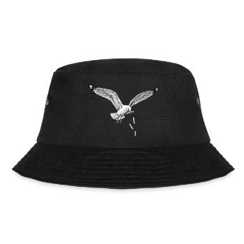 Funny seagull stealing fries on the beach - Bucket Hat - black - Front - Lela (165cm)