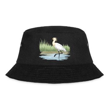 Löffler Loeffler Platalea leucorodia - Bucket Hat - black - Front - Lela (165cm)