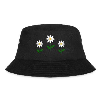 April Birth Flower Daisies Cottagecore - Bucket Hat - black - Front - Lela (165cm)