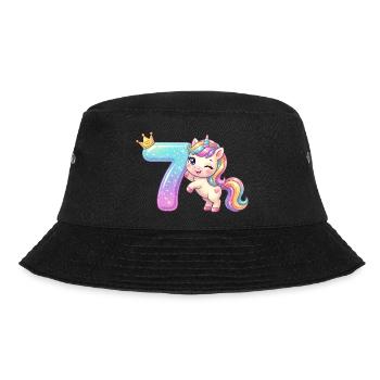 J’ai 7 ans de Kawaii Unicorn Girl Anniversaire - Bob - noir - Devant - Lela (165cm)