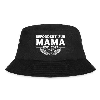 Befördert zur Mama 2027 – Baby Ankündigung - Bucket Hat - Schwarz - Vorne - Lela (165cm)
