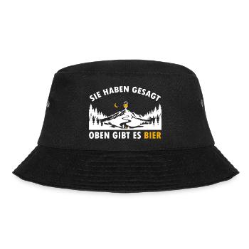 Sie haben gesagt oben gibt es Bier auf dem Berg - Bucket Hat - Schwarz - Vorne - Lela (165cm)