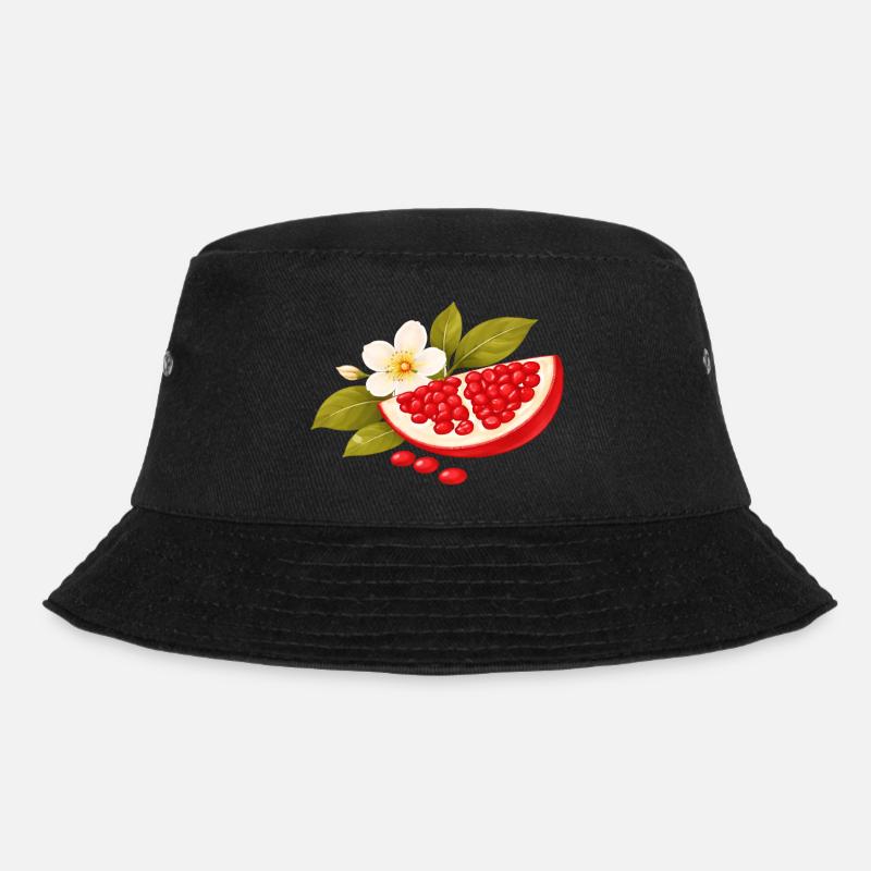 Illustration de grenade avec fleurs – Botanique - Bob - noir