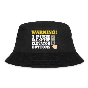 Aufzug - Bucket Hat - Schwarz - Vorne