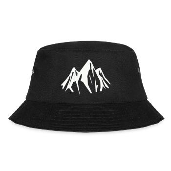 Spitzengipfel Silhouette - Bucket Hat - Schwarz - Vorne