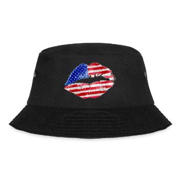 Kiss (USA) 01 - Bucket Hat - black - Front - Lela (165cm)