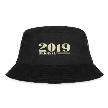 Original 2019 Vintage 2019 Retro Anniversary 2019 - Bucket Hat - black - Front - Lela (165cm)
