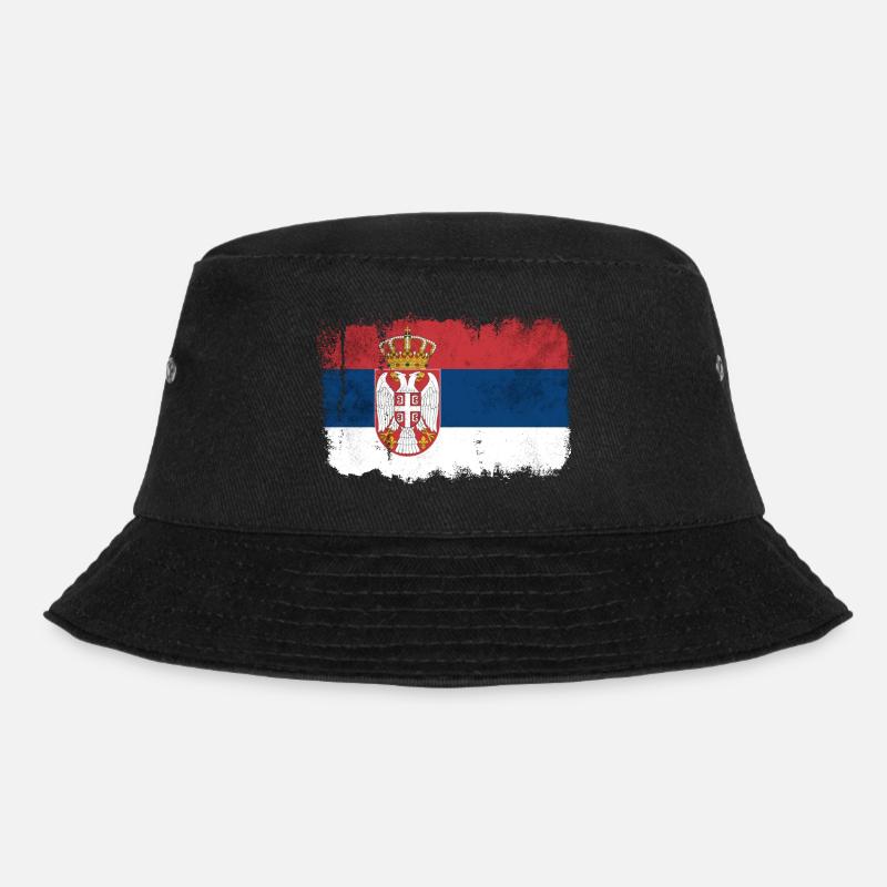 Serbien Flagge - Bucket Hat - Schwarz