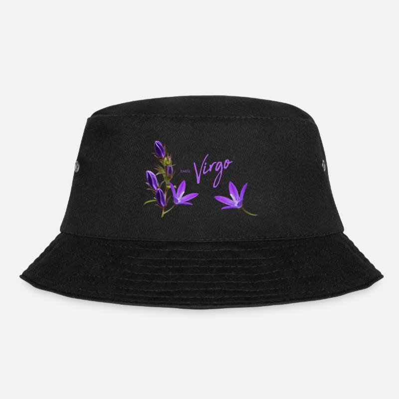 Jungfrau Sternzeichen Jungfrau Glockenblume - Bucket Hat - Schwarz