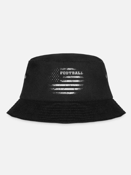 USA flag american football - Bucket Hat - Schwarz