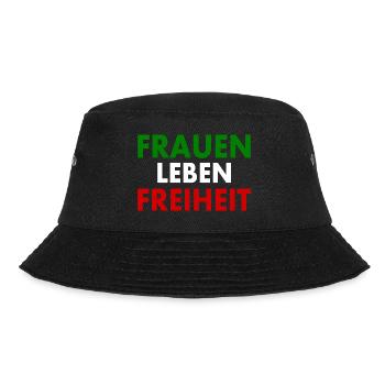 Frauen leben freiheit - Bucket Hat - Schwarz - Vorne - Lela (165cm)