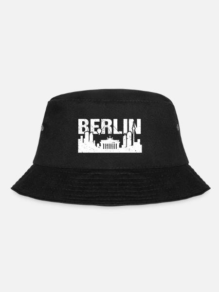 Berlin Skyline Vintage Hauptstadt Berlin - Bucket Hat - Schwarz