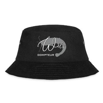 Welsdompteur Welsflüsterer Welsangler - Bucket Hat - Schwarz - Vorne - Lela (165cm)