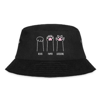 Rock Paper Scissors - Katzenpfoten - Bucket Hat - Schwarz - Vorne - Lela (165cm)