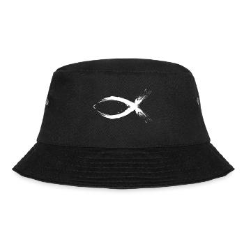 Fish Christianity Symbol Religion Church - Bucket Hat - black - Front - Lela (165cm)