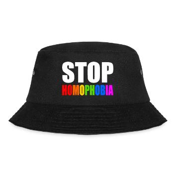 Stop homophobia - Bucket Hat - Schwarz - Vorne - Lela (165cm)