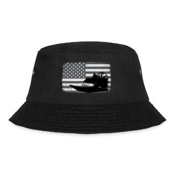 Drapeau américain USA Airboat Fanboat Airboating - Bob - noir - Devant - Lela (165cm)