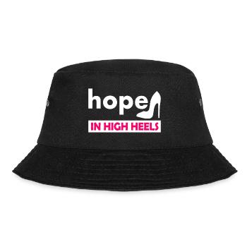 hope in high heels - Bucket Hat - Schwarz - Vorne - Lela (165cm)
