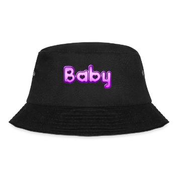 Text Baby - Bucket Hat - Schwarz - Vorne - Lela (165cm)